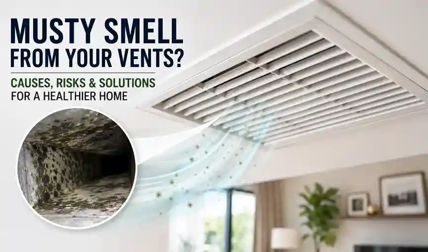 What Does a Musty Smell From Vents Mean Causes Risks Solutions What Does a Musty Smell From Vents Mean? Mold inside air ducts causing musty odors and poor indoor air quality.
